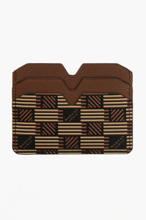 New Portacarte in Pelle CLASSIQUE con Motivo Geometrico Donna Portafogli