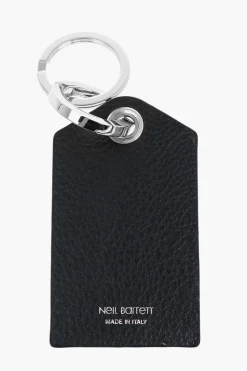 Online Portachiavi con Pendente in Pelle Martellata e Dettaglio Thunderbolt Uomo Portachiavi