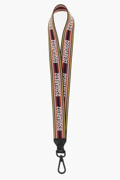 Portachiavi da Collo a Righe Multicolor con Logo in Rilievo>Dsquared2 Hot