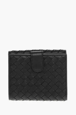 Hot Portafogli Bifold in Pelle Intrecciata Donna Portafogli