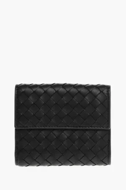Hot Portafogli Bifold in Pelle Intrecciata Donna Portafogli