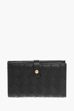 Discount Portafogli in Pelle Intrecciata con Porta Monete Donna Portafogli