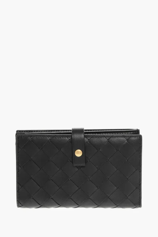 Discount Portafogli in Pelle Intrecciata con Porta Monete Donna Portafogli