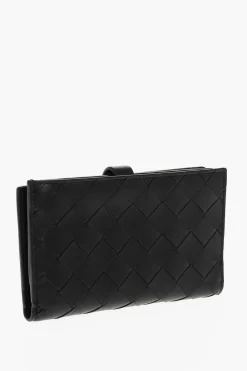 Discount Portafogli in Pelle Intrecciata con Porta Monete Donna Portafogli