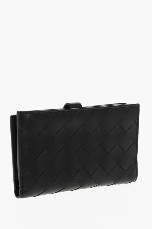 Discount Portafogli in Pelle Intrecciata con Porta Monete Donna Portafogli