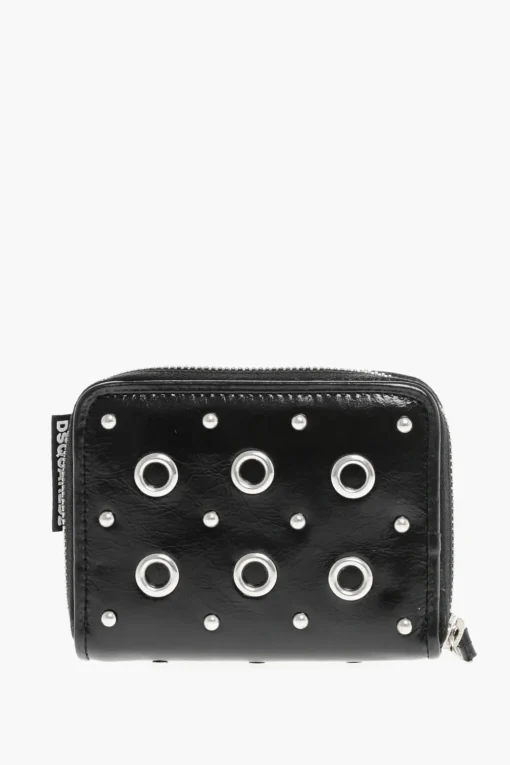 Portafogli in Vernice con Occhielli Decorativi>Dsquared2 Outlet