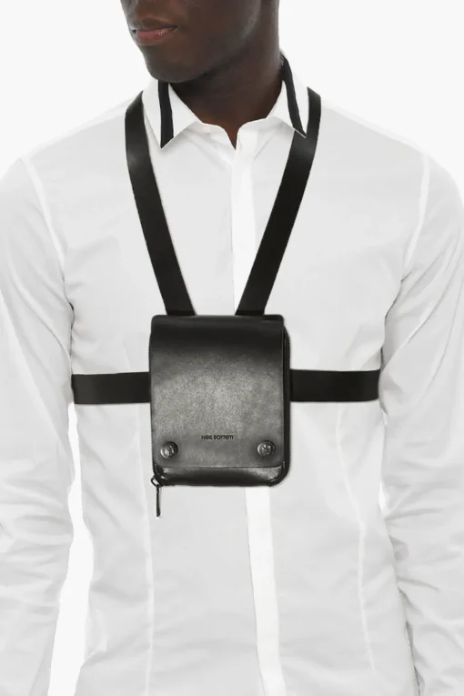 Pouch in Pelle con Tracolla Removibile>Neil Barrett Fashion
