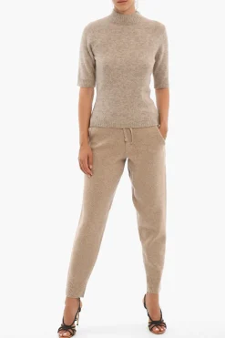Hot Pullover A Collo Alto Con maniche 3/4 Donna Maglieria