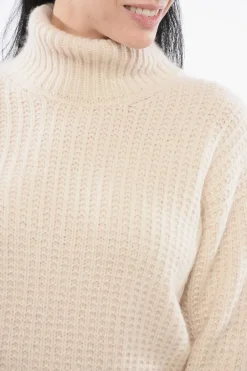 Pullover a Collo Alto in Misto Cashmere con Logo Ton sur Ton></noscript>Gucci Sale