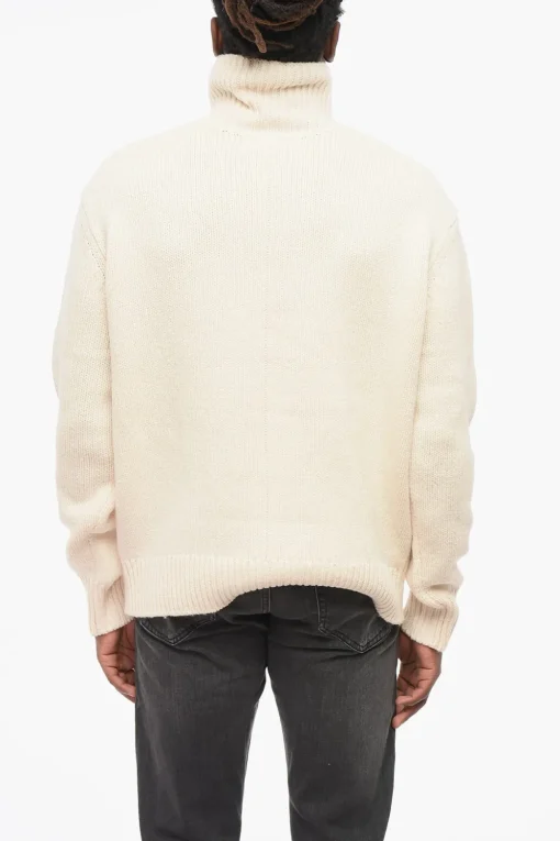 Hot Pullover a Collo Alto in Lana Uomo Maglieria