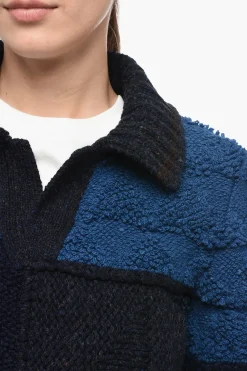 Pullover Crop in Lana con Collo a Polo></noscript>Bottega Veneta Outlet