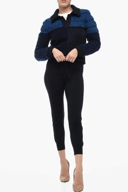 Pullover Crop in Lana con Collo a Polo>Bottega Veneta Outlet
