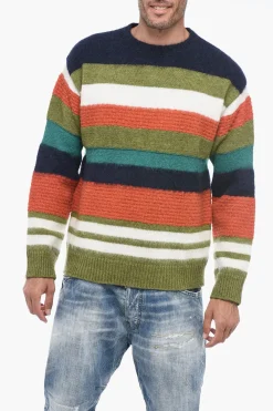 Pullover Fuzzy in Misto Lana con Fantasia a Righe>Dsquared2 Best