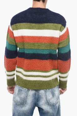 Pullover Fuzzy in Misto Lana con Fantasia a Righe>Dsquared2 Best