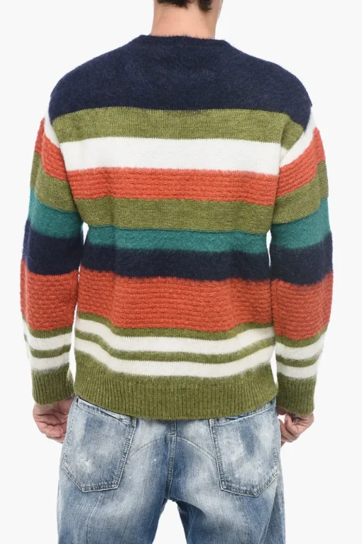 Pullover Fuzzy in Misto Lana con Fantasia a Righe>Dsquared2 Best