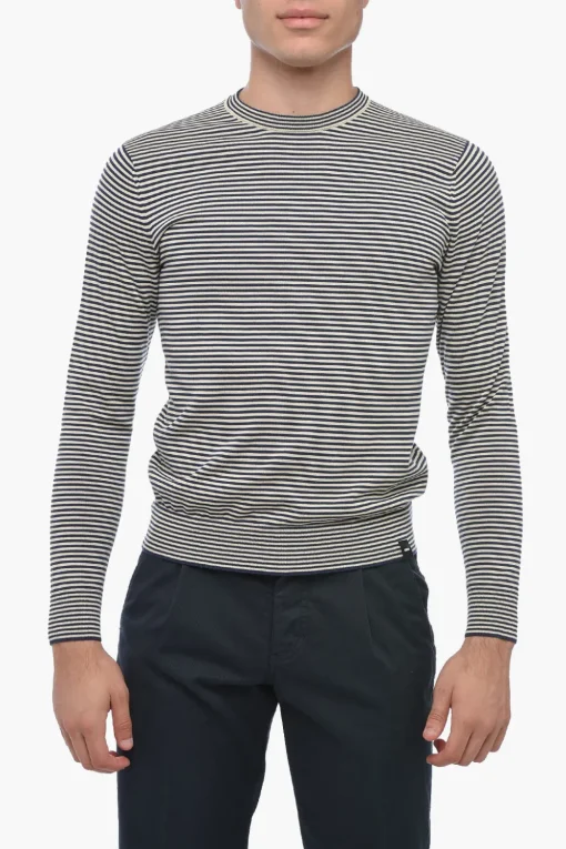 Pullover Girocollo Con Stampa A Righe>Aspesi Hot