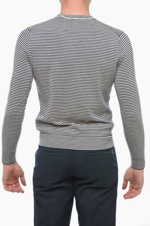 Pullover Girocollo Con Stampa A Righe>Aspesi Hot