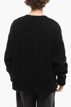 Pullover Girocollo in Misto Mohair Aran>RAMAEL New