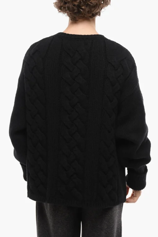 Pullover Girocollo in Misto Mohair Aran>RAMAEL New