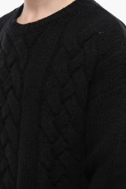 Pullover Girocollo in Misto Mohair Aran></noscript>RAMAEL New