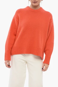 Outlet Pullover Girocollo in Puro Cashmere Donna Maglieria