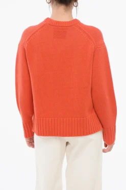 Outlet Pullover Girocollo in Puro Cashmere Donna Maglieria