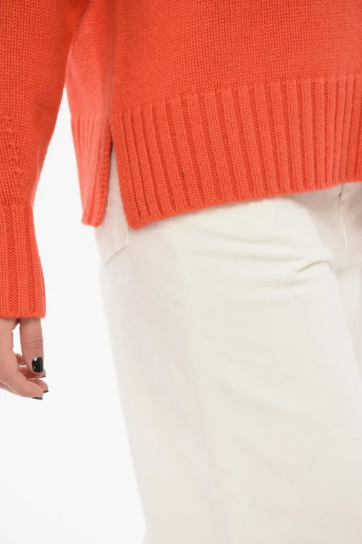 Outlet Pullover Girocollo in Puro Cashmere Donna Maglieria