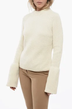 Best Pullover in Cashmere a Coste con Doppio Polsino Donna Maglieria