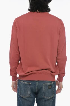 Sale Pullover In Cotone Collo A V Uomo Maglieria
