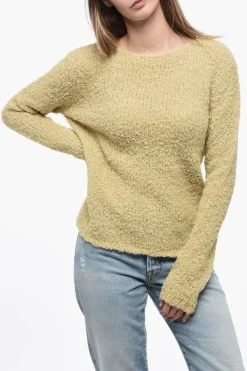 Pullover in Lana Bouclè con Ampia Scollatura>Gentryportofino New