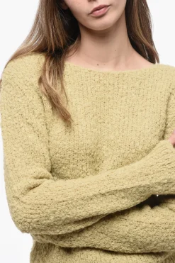 Pullover in Lana Bouclè con Ampia Scollatura></noscript>Gentryportofino New
