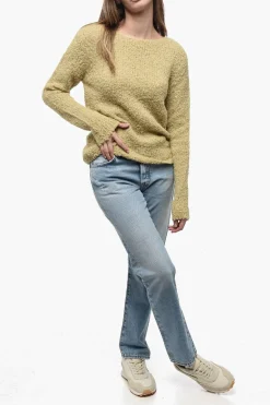 Pullover in Lana Bouclè con Ampia Scollatura></noscript>Gentryportofino New