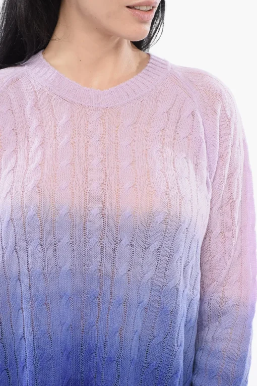 Pullover in Lana Cable Knit con Motivo Degradè>Etro Clearance