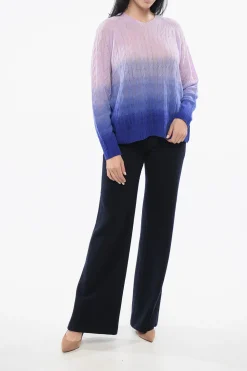 Pullover in Lana Cable Knit con Motivo Degradè></noscript>Etro Clearance