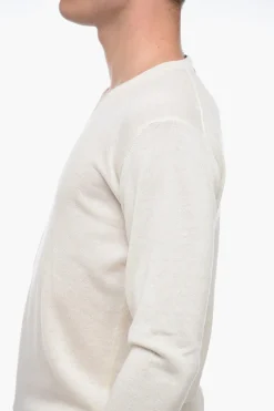 Fashion Pullover In Misto Lana Con Collo A V Uomo Maglieria