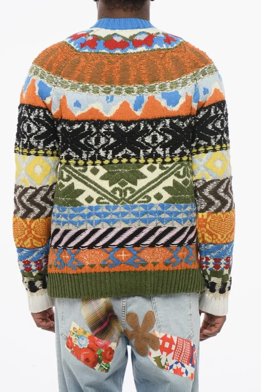 Pullover in Misto Lana GLOBETROTTER con Motivo Fairisle>Dsquared2 Fashion