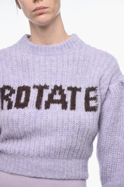 Pullover Logato con Maniche a Palloncino></noscript>Rotate Hot