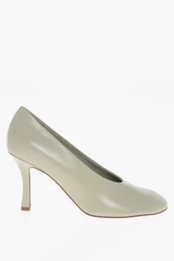Pumps in Pelle Spazzolata con Tacco Rivestito 9cm></noscript>Burberry Sale