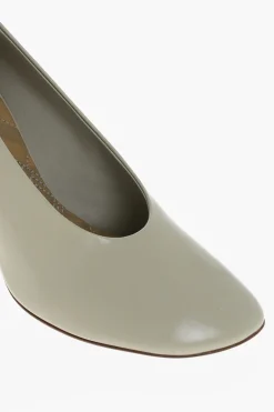Pumps in Pelle Spazzolata con Tacco Rivestito 9cm></noscript>Burberry Sale
