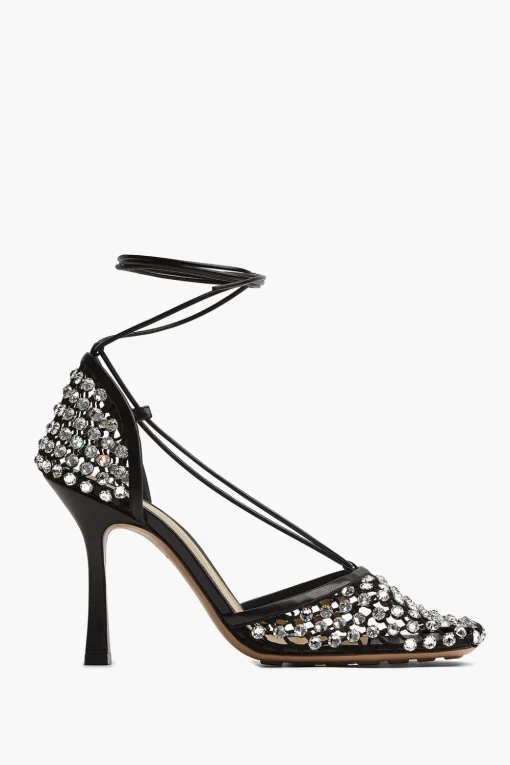Pumps in Rete WEB SPARKLE con Cristalli 10cm>Bottega Veneta New