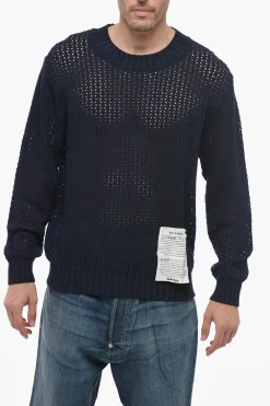 RAW DIAMOND Maglia Girocollo in Cotone Traforato>Ballantyne Discount
