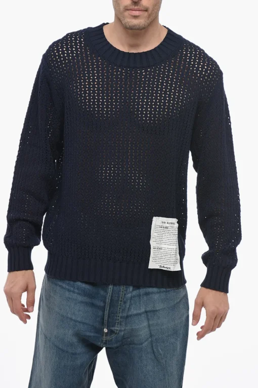 RAW DIAMOND Maglia Girocollo in Cotone Traforato>Ballantyne Discount