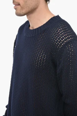 RAW DIAMOND Maglia Girocollo in Cotone Traforato></noscript>Ballantyne Discount