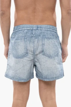 Outlet RED TAG Costume Boxer BMBX-KEN-37 con Stampa Effetto Denim Uomo Costumi Da Bagno
