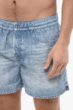 Outlet RED TAG Costume Boxer BMBX-KEN-37 con Stampa Effetto Denim Uomo Costumi Da Bagno