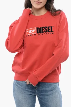 RED TAG Felpa Girocollo F-REGGY-DIV con Logo Ricamato>Diesel New