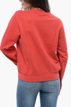 RED TAG Felpa Girocollo F-REGGY-DIV con Logo Ricamato>Diesel New