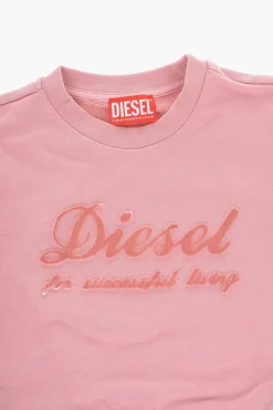 Online RED TAG Felpa Girocollo in Cotone Garzato con Logo in Rilievo Abbigliamento