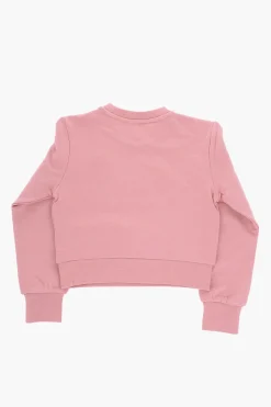 Online RED TAG Felpa Girocollo in Cotone Garzato con Logo in Rilievo Abbigliamento