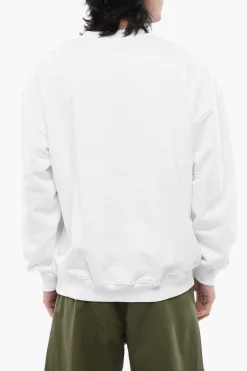 RED TAG Felpa Girocollo S-MART-BIGOVAL in Cotone Garzato con Logo Oval D in Rilievo>Diesel Fashion